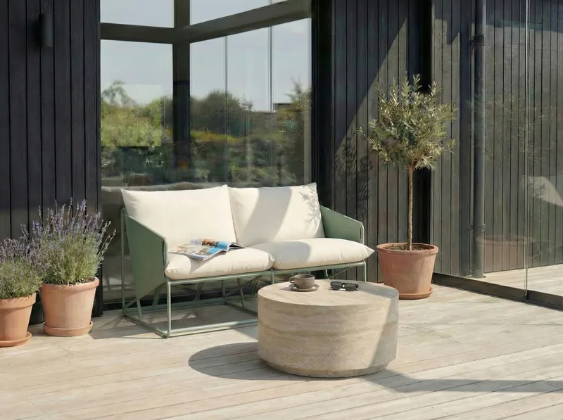 Sofa utendørs 2-seter Ponte - Grønn/Beige - Hagemøbler & utemiljø - Utesofa