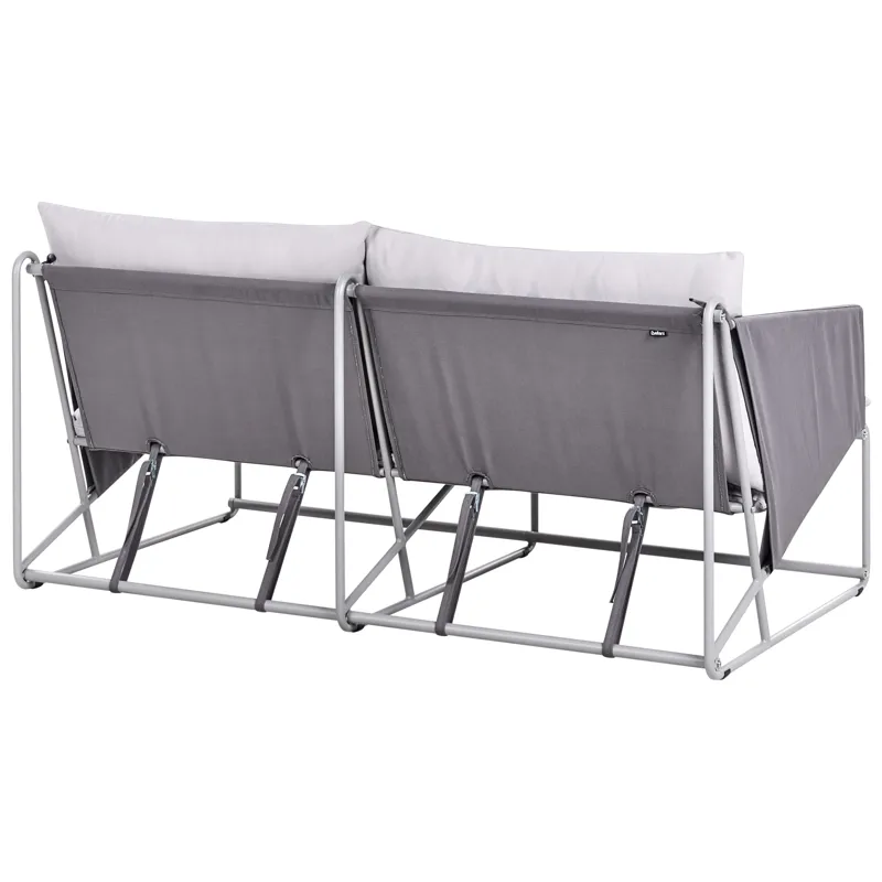 Sofa utendørs 2-seter Ponte - Grå - Hagemøbler & utemiljø - Utesofa