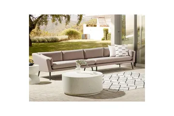 Stor soffa Beliani Loretello Beige/grå Beige||Grey - Hagemøbler & utemiljø - Utesofa - Hagesofa & hagebenk