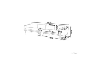 Stor soffa Beliani Loretello Beige/grå Grey - Hagemøbler & utemiljø - Utesofa - Hagesofa & hagebenk