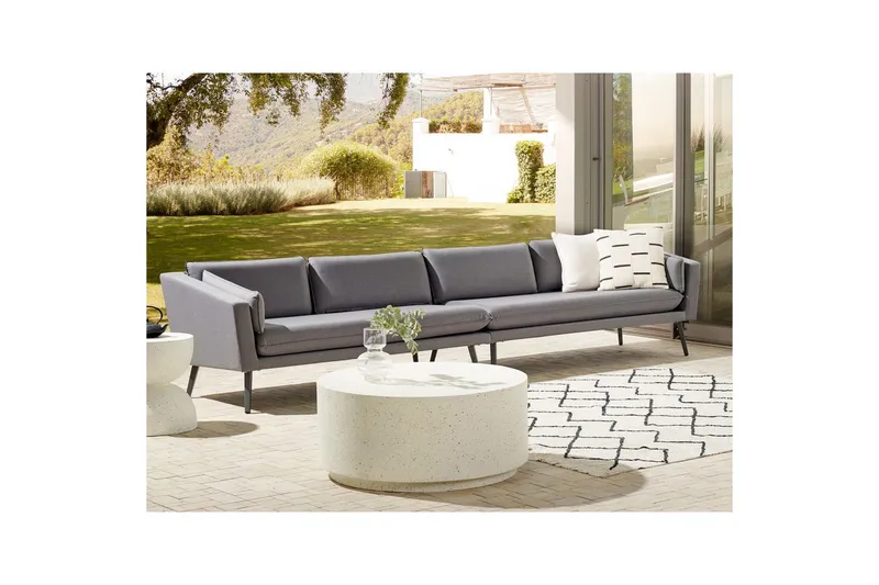 Stor soffa Beliani Loretello Beige/grå Grey - Hagemøbler & utemiljø - Utesofa - Hagesofa & hagebenk