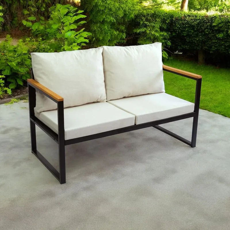 Sylros Hagesofa 130 cm - Beige - Hagemøbler & utemiljø - Utesofa - Hagesofa & hagebenk