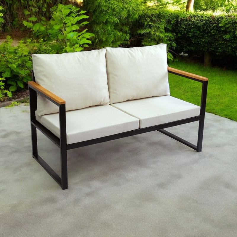 Sylros Hagesofa 130 cm - Beige - Hagemøbler & utemiljø - Utesofa - Hagesofa & hagebenk
