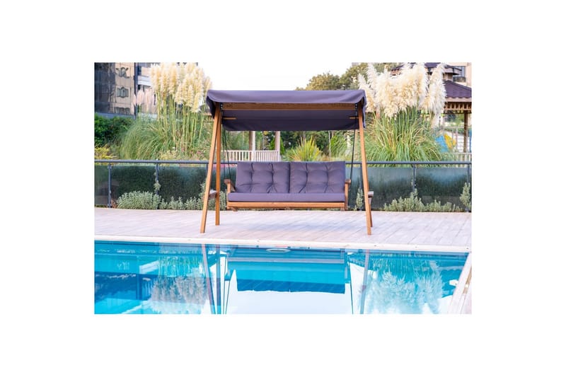 Taharoa utendørs hengende sofa 3-seter - Antrasitt - Hagemøbler & utemiljø - Utesofa - Hengesofa