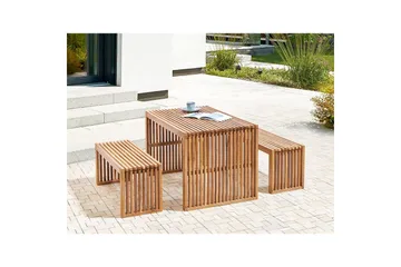 Trädgårdsbänk Beliani Bellano Light wood - Hagemøbler & utemiljø - Utesofa - Hagebenk & utebenk