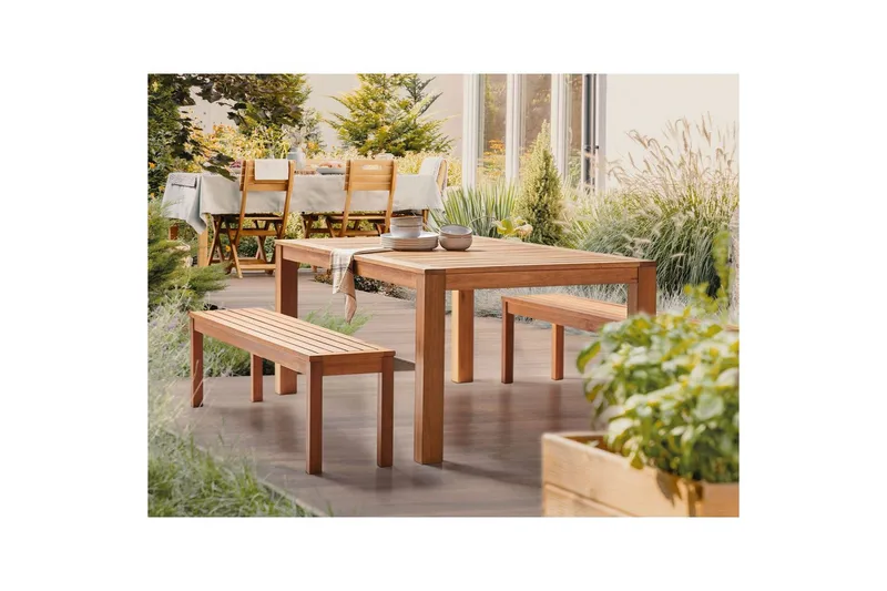 Trädgårdsbänk Beliani Monsano Light wood - Hagemøbler & utemiljø - Utesofa - Hagebenk & utebenk