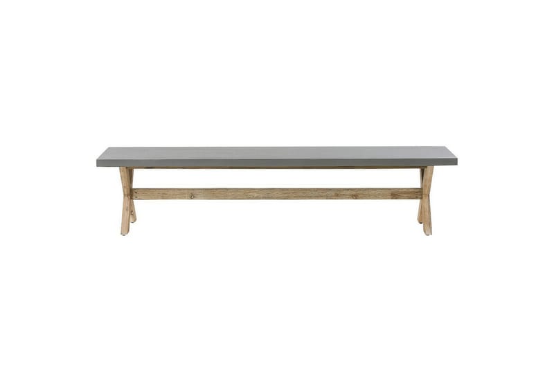 Trädgårdsbänk Beliani Olbia Grå/ljust trä Grey||Light wood - Hagemøbler & utemiljø - Utesofa - Hagebenk & utebenk