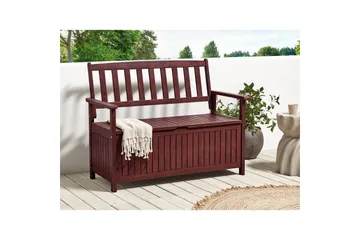 Trädgårdsbänk Beliani Sovana Mörkt trä Brown - Hagemøbler & utemiljø - Utesofa - Hagebenk & utebenk