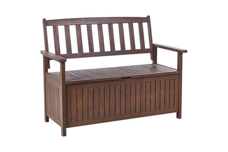 Trädgårdsbänk Beliani Sovana Mörkt trä Dark wood - Hagemøbler & utemiljø - Utesofa - Hagebenk & utebenk