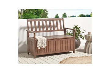 Trädgårdsbänk Beliani Sovana Mörkt trä Dark wood - Hagemøbler & utemiljø - Utesofa - Hagebenk & utebenk