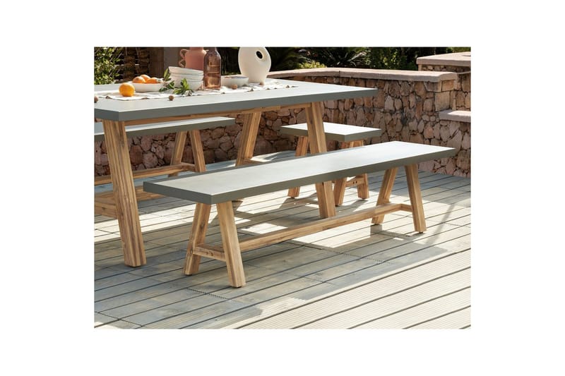 Trädgårdsbänk Beliani Tonnare Grey||Light wood - Hagemøbler & utemiljø - Utesofa - Hagebenk & utebenk