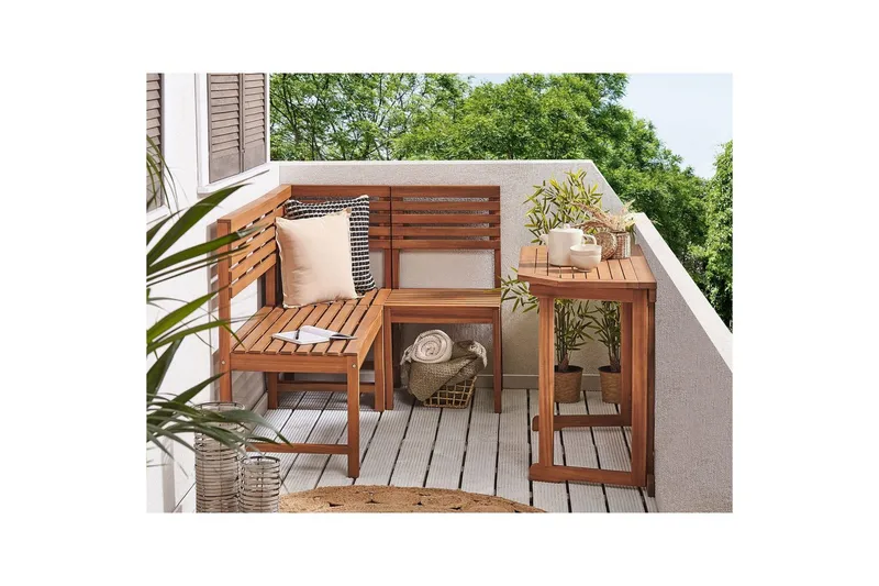 Trädgårdsbänk Beliani Treia Light wood - Hagemøbler & utemiljø - Utesofa - Hagebenk & utebenk
