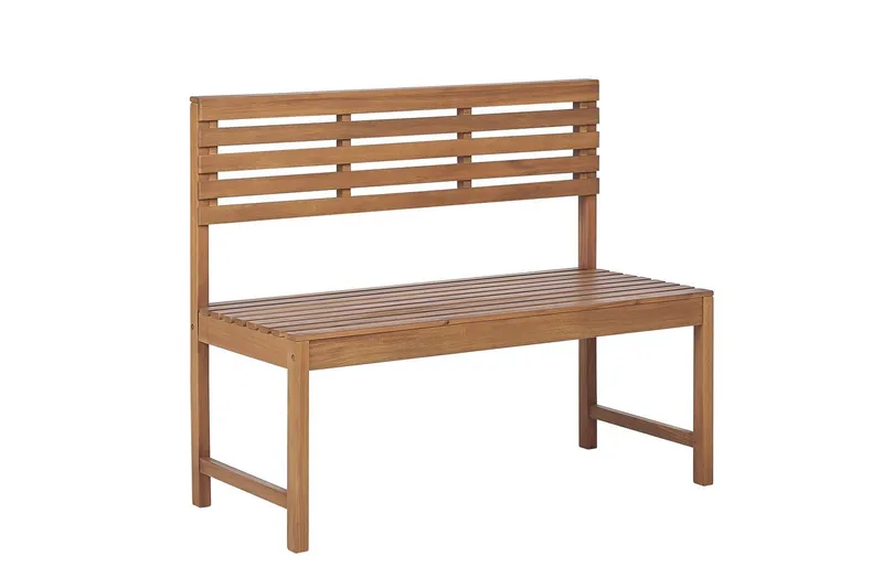 Trädgårdsbänk Beliani Treia Light wood