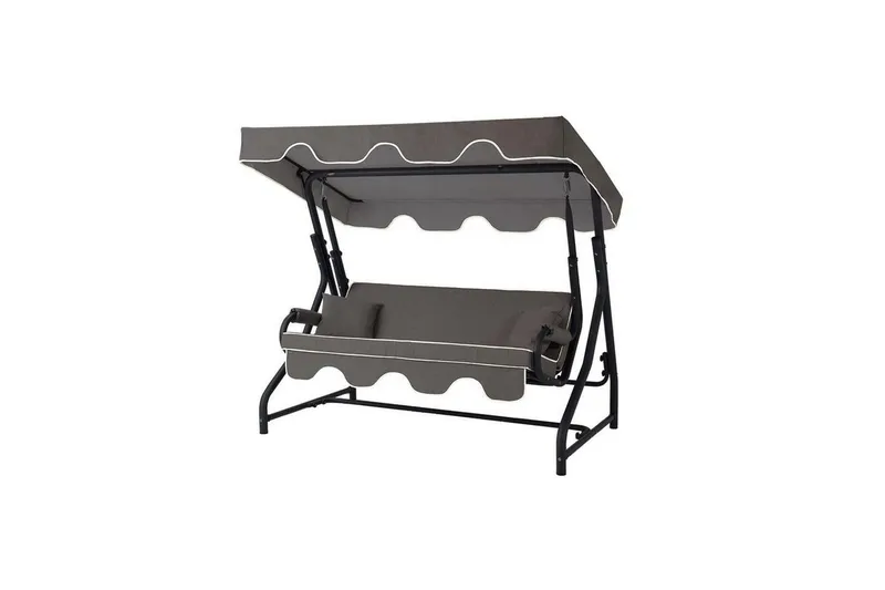 Tredobbelt hagestol Colomieuan Antrasitt - Antrasitt - Hagemøbler & utemiljø - Utesofa - Hengesofa