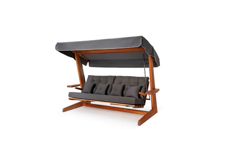 Tredobbelt hagestol Dasina Naturlig / antrasitt, Naturlig / antrasitt