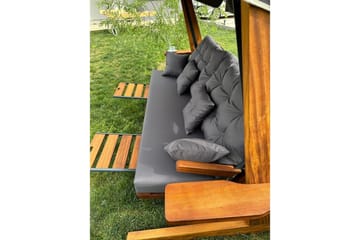 Tredobbelt hagestol Dasina Naturlig / antrasitt - Naturlig / antrasitt - Hagemøbler & utemiljø - Utesofa - Hengesofa