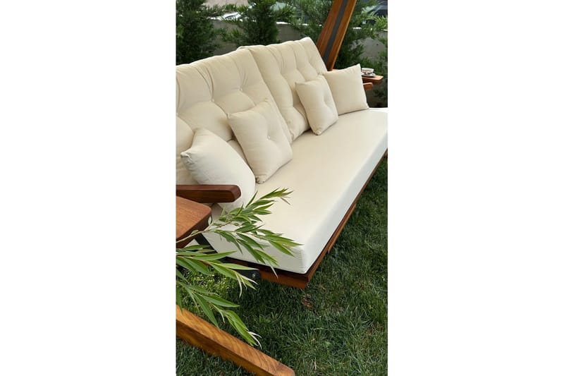 Tredobbelt hagestol Dasina Naturlig / beige - Naturlig / beige - Hagemøbler & utemiljø - Utesofa - Hengesofa