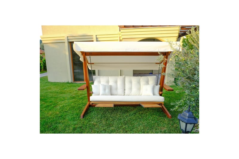 Tredobbelt hagestol Dasina Naturlig / beige - Naturlig / beige - Hagemøbler & utemiljø - Utesofa - Hengesofa