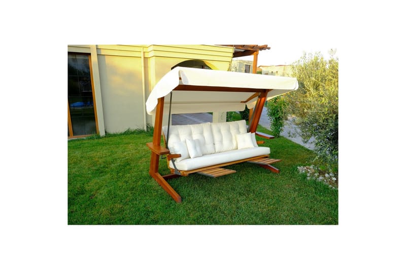 Tredobbelt hagestol Dasina Naturlig / beige - Naturlig / beige - Hagemøbler & utemiljø - Utesofa - Hengesofa