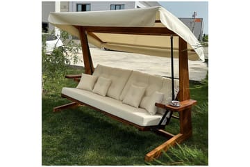 Tredobbelt hagestol Dasina Naturlig / beige - Naturlig / beige - Hagemøbler & utemiljø - Utesofa - Hengesofa