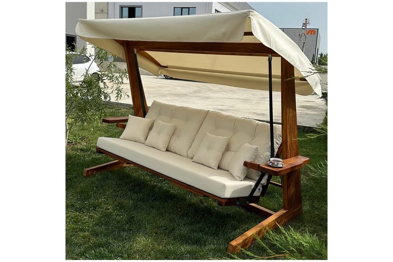 Tredobbelt hagestol Dasina Naturlig / beige - Naturlig / beige - Hagemøbler & utemiljø - Utesofa - Hengesofa