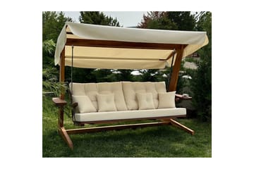 Tredobbelt hagestol Dasina Naturlig / beige - Naturlig / beige - Hagemøbler & utemiljø - Utesofa - Hengesofa