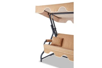Tredobbelt hagestol Gowanda (200 x 165 x 110 cm) Beige - Beige - Hagemøbler & utemiljø - Utesofa - Hammock