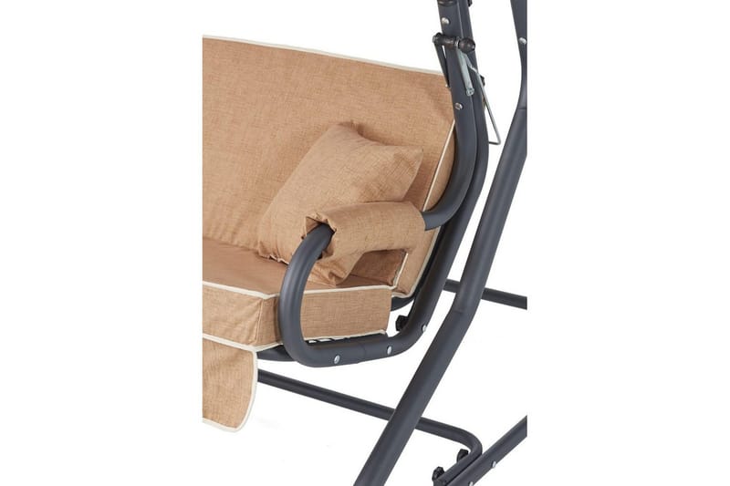 Tredobbelt hagestol Gowanda (200 x 165 x 110 cm) Beige - Beige - Hagemøbler & utemiljø - Utesofa - Hammock