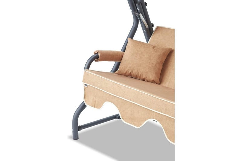 Tredobbelt hagestol Gowanda (200 x 165 x 110 cm) Beige - Beige - Hagemøbler & utemiljø - Utesofa - Hammock