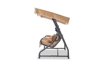 Tredobbelt hagestol Gowanda (200 x 165 x 110 cm) Beige - Beige - Hagemøbler & utemiljø - Utesofa - Hammock