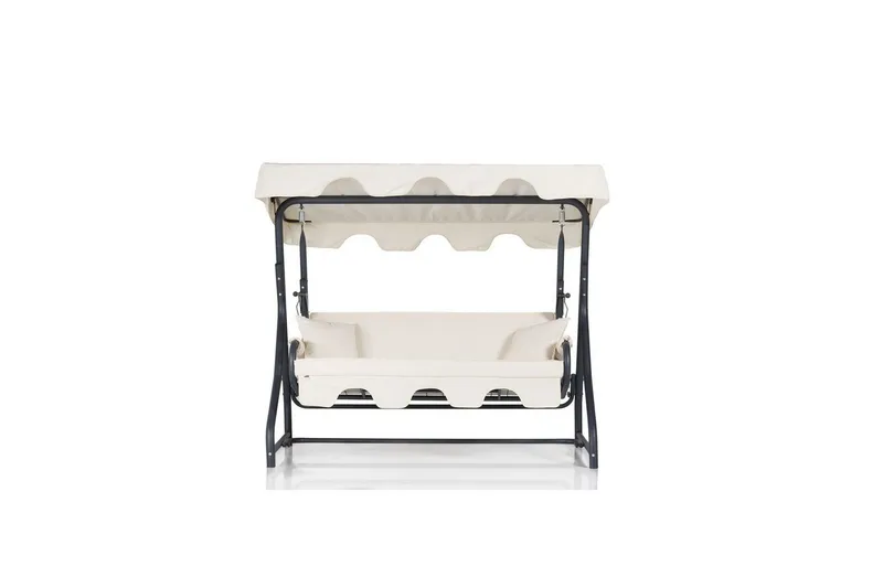 Tredobbelt hagestol Gowanda (200 x 165 x 110 cm) Hvit - Hvit - Hagemøbler & utemiljø - Utesofa - Hammock