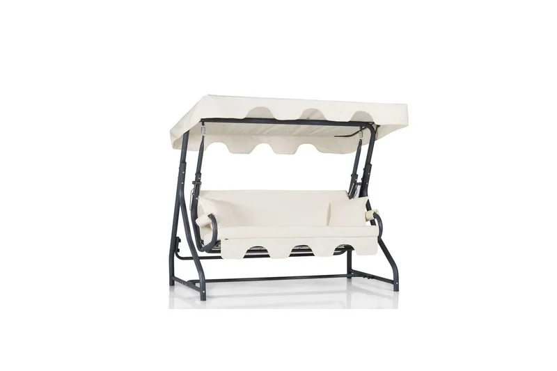 Tredobbelt hagestol Gowanda (200 x 165 x 110 cm) Hvit, Hvit