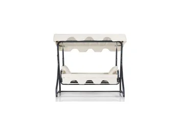 Tredobbelt hagestol Gowanda (200 x 165 x 110 cm) Hvit - Hvit - Hagemøbler & utemiljø - Utesofa - Hammock