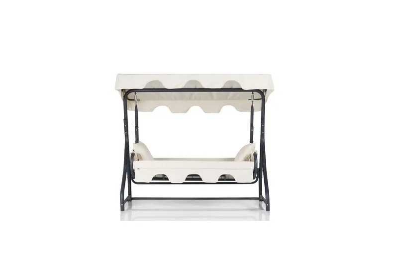 Tredobbelt hagestol Gowanda (200 x 165 x 110 cm) Hvit - Hvit - Hagemøbler & utemiljø - Utesofa - Hammock