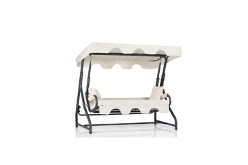 Tredobbelt hagestol Gowanda (200 x 165 x 110 cm) Hvit - Hvit - Hagemøbler & utemiljø - Utesofa - Hammock