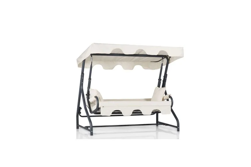 Tredobbelt hagestol Gowanda (200 x 165 x 110 cm) Hvit - Hvit - Hagemøbler & utemiljø - Utesofa - Hammock