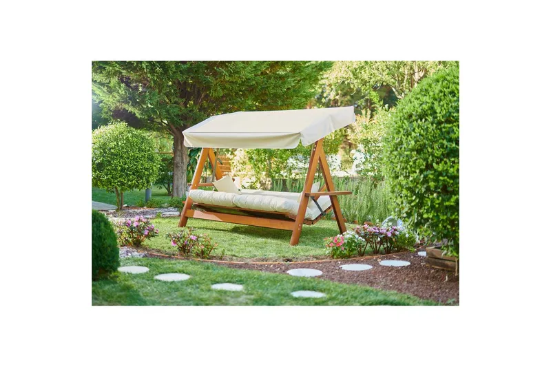 Tredobbelt hagestol Hazim Naturlig / Beige - Natur/Beige - Hagemøbler & utemiljø - Utesofa - Hengesofa