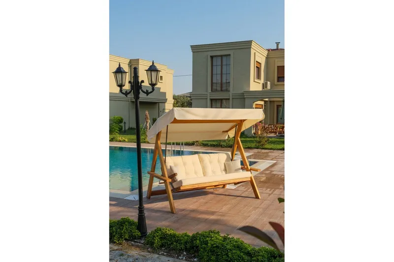 Tredobbelt hagestol Hazim Naturlig / Beige - Natur/Beige - Hagemøbler & utemiljø - Utesofa - Hengesofa