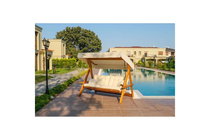 Tredobbelt hagestol Hazim Naturlig / Beige - Natur/Beige - Hagemøbler & utemiljø - Utesofa - Hengesofa