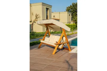 Tredobbelt hagestol Hazim Naturlig / Beige - Natur/Beige - Hagemøbler & utemiljø - Utesofa - Hengesofa