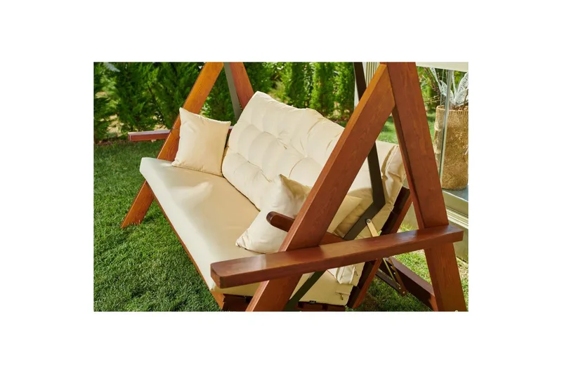 Tredobbelt hagestol Hazim Naturlig / Beige - Natur/Beige - Hagemøbler & utemiljø - Utesofa - Hengesofa