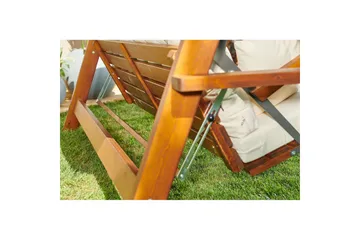 Tredobbelt hagestol Hazim Naturlig / Beige - Natur/Beige - Hagemøbler & utemiljø - Utesofa - Hengesofa