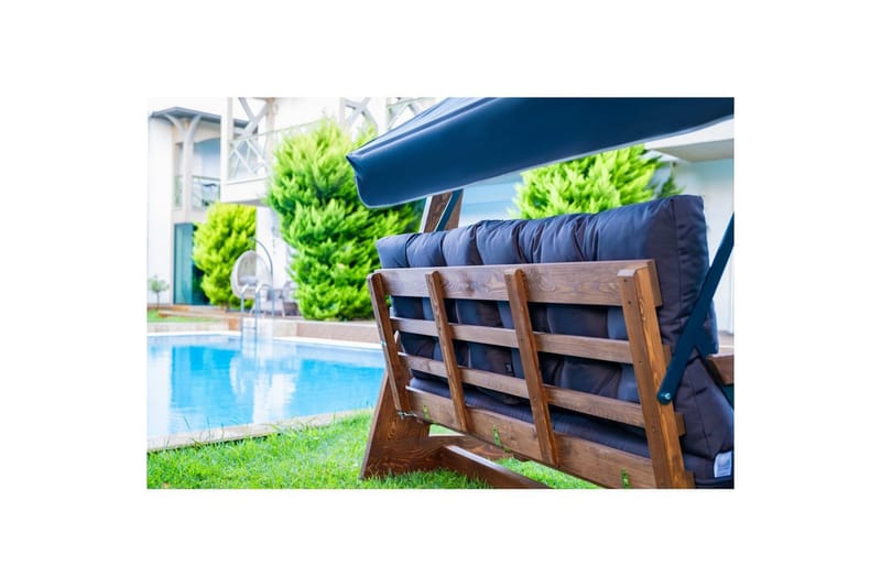 Tredobbelt hagestol Viva Antrasitt - Antrasitt, 220 x 100 x 175 cm - Hagemøbler & utemiljø - Utesofa - Hengesofa