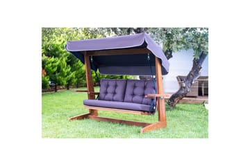 Tredobbelt hagestol Viva Antrasitt - Antrasitt, 220 x 100 x 175 cm - Hagemøbler & utemiljø - Utesofa - Hengesofa