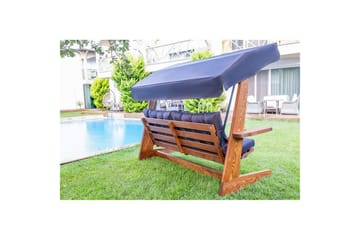 Tredobbelt hagestol Viva Antrasitt - Antrasitt, 237 x 100 x 175 cm - Hagemøbler & utemiljø - Utesofa - Hengesofa