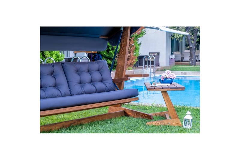 Tredobbelt hagestol Viva Antrasitt - Antrasitt, 237 x 100 x 175 cm - Hagemøbler & utemiljø - Utesofa - Hengesofa