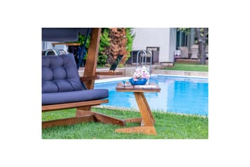 Tredobbelt hagestol Viva Antrasitt - Antrasitt, 237 x 100 x 175 cm - Hagemøbler & utemiljø - Utesofa - Hengesofa