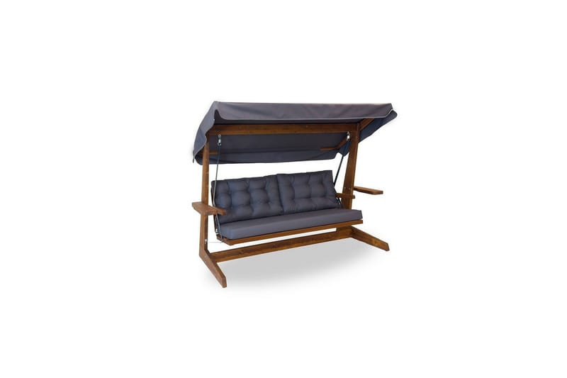 Tredobbelt hagestol Viva Antrasitt, Antrasitt, 237 x 100 x 175 cm