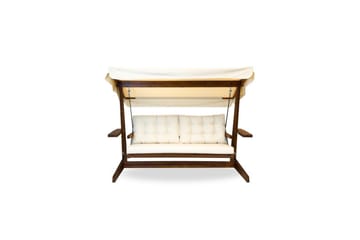 Tredobbelt hagestol Viva Beige - Beige, 237 x 100 x 175 cm - Hagemøbler & utemiljø - Utesofa - Hengesofa