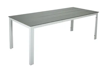 Tunis ute spisebord 140x90 cm rektangulært - Hvit/Grå - Hagemøbler & utemiljø - Hagebord - Spisebord ute